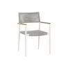 Sunpan Nava Stackable Dining Armchair White - Sunpan Nava Stackable Dining Armchair White