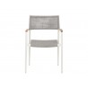 Sunpan Nava Stackable Dining Armchair White Front