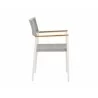 Sunpan Nava Stackable Dining Armchair White Side - Sunpan Nava Stackable Dining Armchair White Side
