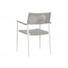 Sunpan Nava Stackable Dining Armchair White Back