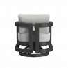Sunset West Malibu Swivel Chair in Cast Silver, No Welt Back