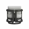 Sunset West Malibu Swivel Chair in Cast Silver, No Welt Back - Sunset West Malibu Swivel Chair in Cast Silver, No Welt Back