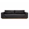 Sunpan Anakin Sofa -Dark Brown Tuscany Warm Black Leather - Front Angle - Sunpan Anakin Sofa -Dark Brown Tuscany Warm Black Leather - Front Angle