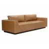 Sunpan Anakin Sofa -Dark Brown Tuscany Cognac Leather - Front Side Angle - Sunpan Anakin Sofa -Dark Brown Tuscany Cognac Leather - Front Side Angle
