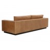 Sunpan Anakin Sofa -Dark Brown Tuscany Cognac Leather - Back Side Angle