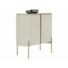 Sunpan Paloma Bar Cabinet - High Gloss Cream - Sunpan Paloma Bar Cabinet - High Gloss Cream
