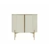 Sunpan Paloma Bar Cabinet - High Gloss Cream Front - Sunpan Paloma Bar Cabinet - High Gloss Cream Front