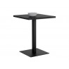 Sunpan Merano Bar Table Black - Front Side Angle with Decor