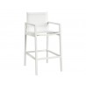 Sunpan Merano Barstoo White - Front Side Angle
