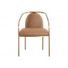 Sunpan Cicero Dining Armchair - Milliken Cognac - Front Angle