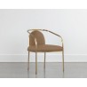 Sunpan Cicero Dining Armchair - Milliken Cognac - Lifestyle