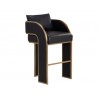 Sunpan Baz Bar Stool - Napa Black - Front Side Angle