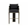 Sunpan Baz Bar Stool - Napa Black - Front Angle - Sunpan Baz Bar Stool - Napa Black - Front Angle