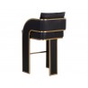 Sunpan Baz Bar Stool - Napa Black - Back Side Angle