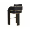 Sunpan Baz Bar Stool - Napa Black - Back Side Angle - Sunpan Baz Bar Stool - Napa Black - Back Side Angle