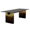 Sunpan Calvosa Dining Table Base Side With Glass Top