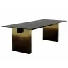 Sunpan Calvosa Dining Table Base Side With Glass Top - Sunpan Calvosa Dining Table Base Side With Glass Top