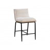 Sunpan Abilene Counter Stool - Polo Club Muslin Back - Front Side Angle