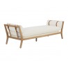 Sunpan Adelaide Daybed - Heather Ivory Tweed - Front Side Angle