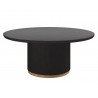 Sunpan Kalla Dining Table Round, Charcoal - Front Angle