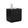 Sunpan Etienne Nightstand - Front Side Angle with Decor