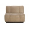 Sunpan Blaise Swivel Lounge Chair - Sahara Sand Leather - Front Angle