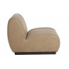 Sunpan Blaise Swivel Lounge Chair - Sahara Sand Leather - Side Angle