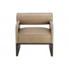 Sunpan Coburn Lounge Chair Dark Brown - Sahara Sand Leather Front