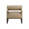 Sunpan Coburn Lounge Chair Dark Brown - Sahara Sand Leather Front - Sunpan Coburn Lounge Chair Dark Brown - Sahara Sand Leather Front