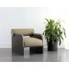 Sunpan Coburn Lounge Chair Dark Brown - Sahara Sand Leather - Sunpan Coburn Lounge Chair Dark Brown - Sahara Sand Leather