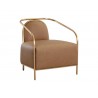 Sunpan Cicero Lounge Armchair - Milliken Cognac - Front Side Angle