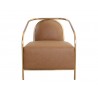 Sunpan Cicero Lounge Armchair - Milliken Cognac - Front Angle