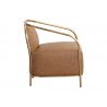 Sunpan Cicero Lounge Armchair - Milliken Cognac - Side Angle