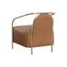 Sunpan Cicero Lounge Armchair - Milliken Cognac - Back Side Angle
