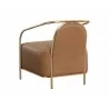 Sunpan Cicero Lounge Armchair - Milliken Cognac - Back Side Angle - Sunpan Cicero Lounge Armchair - Milliken Cognac - Back Side Angle