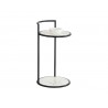 Sunpan Parga End Table Matte Black - Marble Look