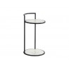 Sunpan Parga End Table Matte Black - Marble Look