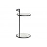 Sunpan Parga End Table Side Matte Black - Marble Look