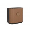Sunpan Dresden Bar Cabinet - Milliken Cognac - Front Side Angle