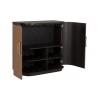 Sunpan Dresden Bar Cabinet - Milliken Cognac - Front Side Opened View