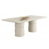 Sunpan Alanya Dining Table Rectangular - 84" - with Decor