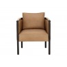 Sunpan Wilder Lounge Chair - Ludlow Sesame Leather Front