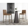 Sunpan Wilbur Barstool - Milliken Cognac Set