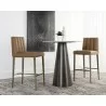 Sunpan Wilbur Barstool - Milliken Cognac Set - Sunpan Wilbur Barstool - Milliken Cognac Set