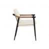 Sunpan Meadow Dining Armchair in Heather Ivory Tweed - Side