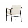 Sunpan Meadow Dining Armchair in Heather Ivory Tweed - Back Angled