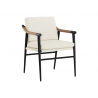 Sunpan Meadow Dining Armchair in Heather Ivory Tweed - Angled View