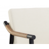 Sunpan Meadow Dining Armchair in Heather Ivory Tweed - Arm Close-up