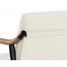 Sunpan Meadow Dining Armchair in Heather Ivory Tweed - Back Frame