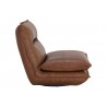 Sunpan Colson Swivel Armless Chair - Cognac Leather - Side Angle